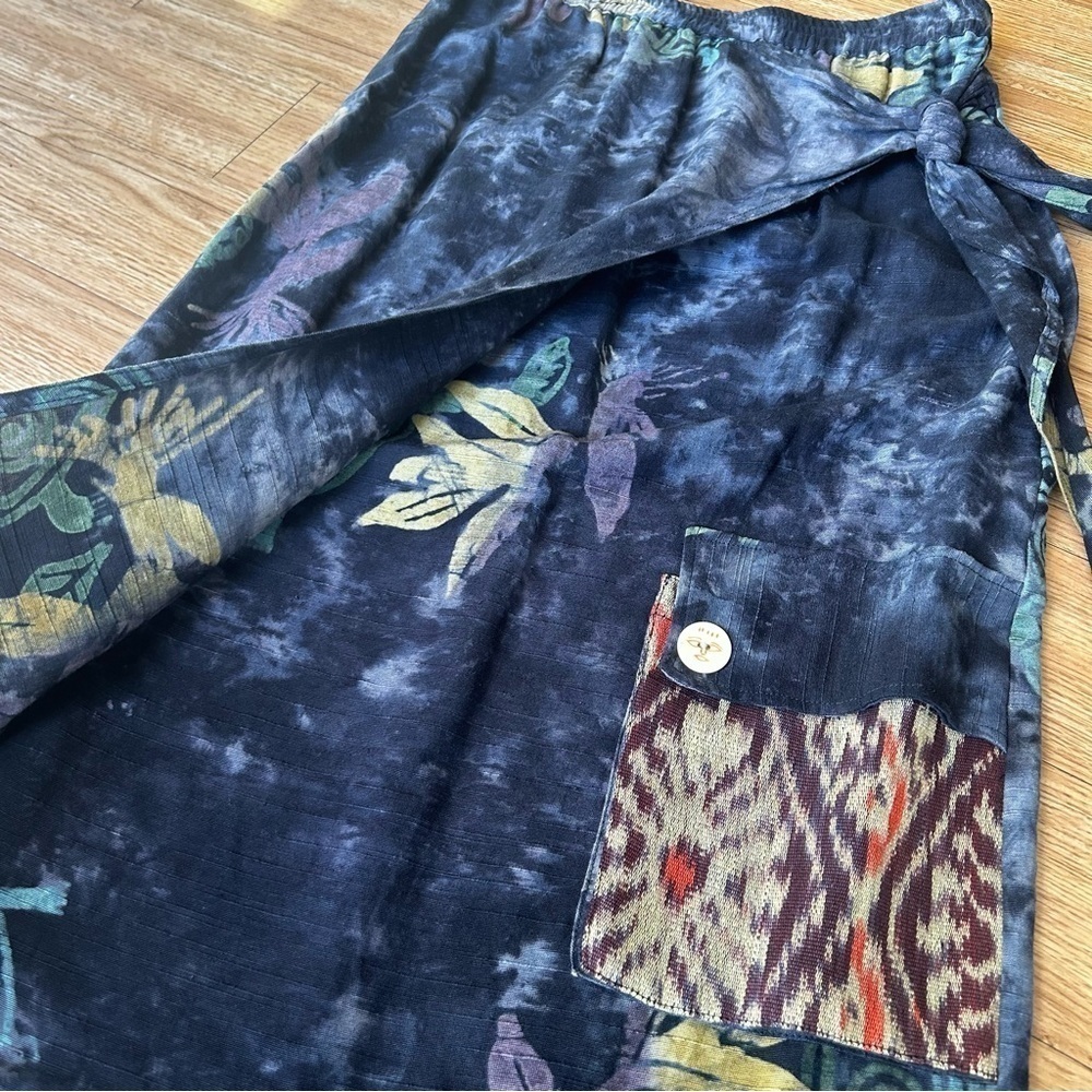 Kusnadi New York - wrap style maxi skirt - art to wear - wearable art - boho - Picture 7 of 8